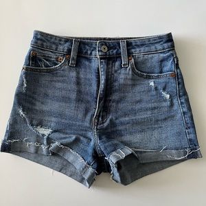 A&F High Rise Jean Shorts
